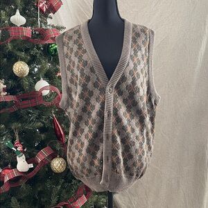 Grandpa Classic Argyle Cardigan Vest
